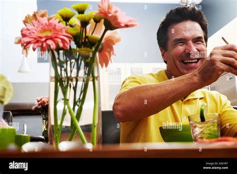 Mature Man Smiling Stock Photo Alamy