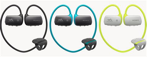 sony waterproof walkman headphones adds remote ring to control music