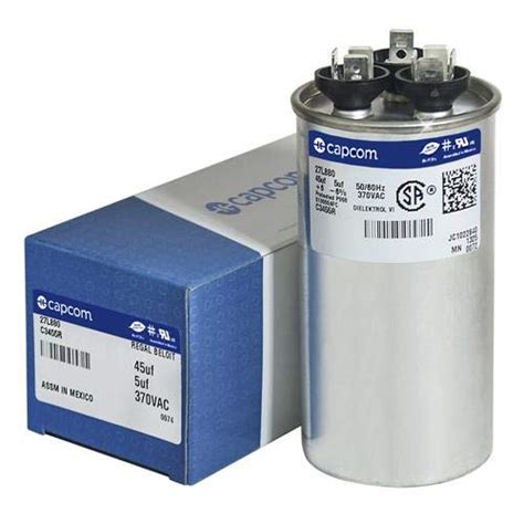 621635 45 5 Uf MFD 370 Volt VAC Nordyne Round Dual Run Capacitor