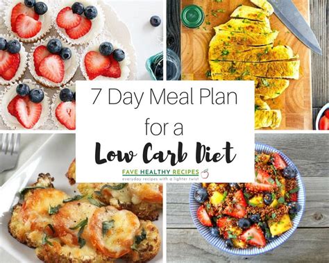 7 Day Meal Plan with all Low Carb Diet Recipes | FaveHealthyRecipes.com