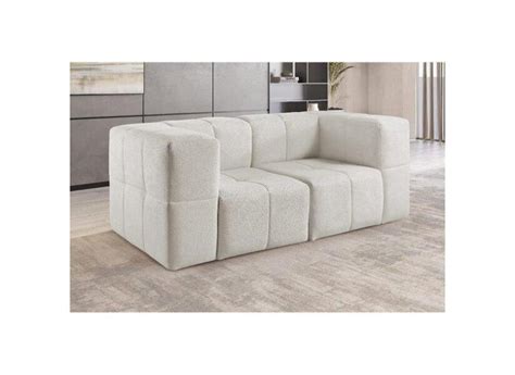 Sof Modular Box 2 Lugares Boucl Nude em Promoção é no Buscapé