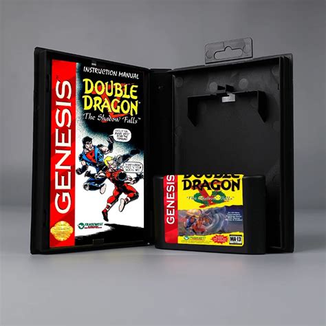 Cart O Dobro Do V Jogo Do Drag O 16bit Md Game Card Box Manual Para