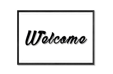 Welcome Handwritten Typography Design Graphic by Graphics Studio Zone