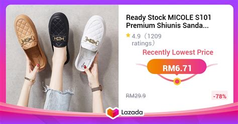 Ready Stock MICOLE S101 Premium Shiunis Sandal Women S Kasut Shoe