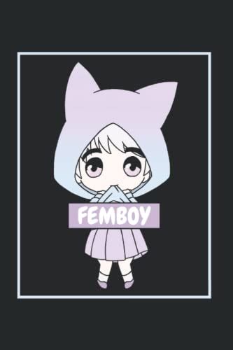 Femboy Anime Boy Chibi Crossdressing Pastel Notebook X For Femboi LGBT Gay Pride And