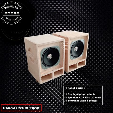 Jual Paket Box Miniscoop 4 Inch Plus Speaker ACR KSV 20 Watt Shopee