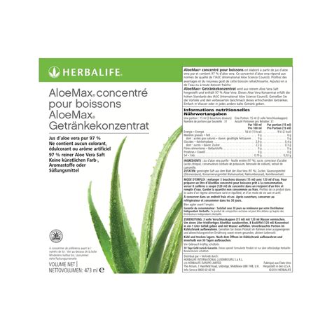 Herbalife Nutrition Aloe Max Aloe Vera Juice 97 Food Suppment Avvenice