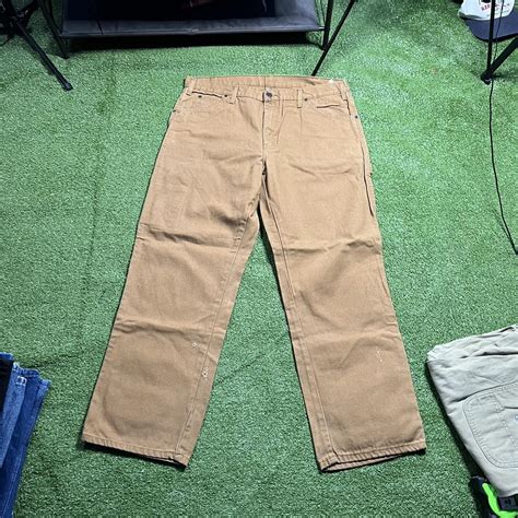 Dickies Men S Tan Trousers Depop