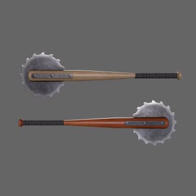 Baseball Bat Weapon V2 - 3D Model by DaikLord