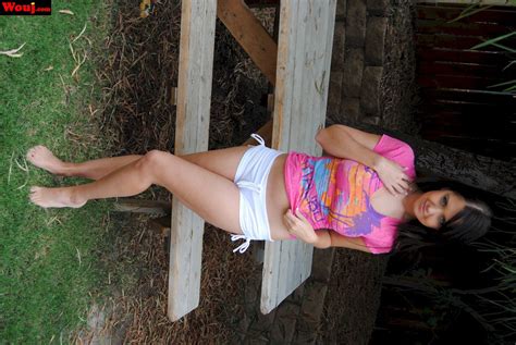 Gorgeous Brunette Girl Puts Her Nice Round Ass On Display 15 Photos