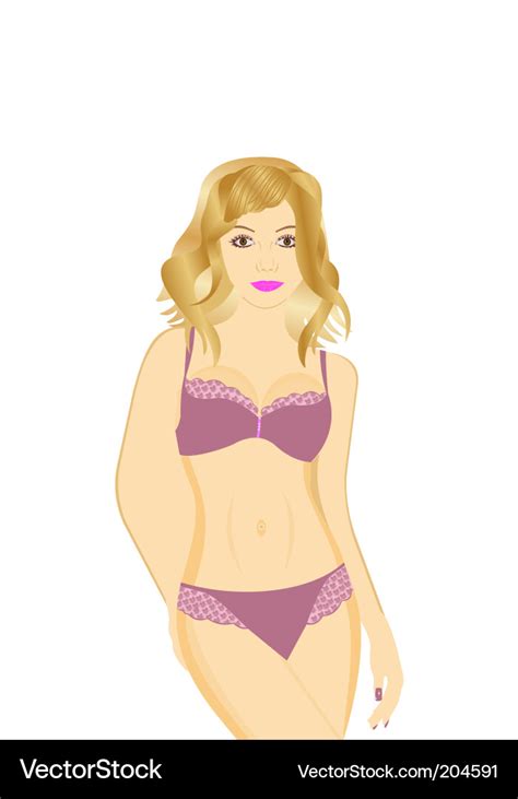 Sexy Girl In Pink Lingerie Royalty Free Vector Image