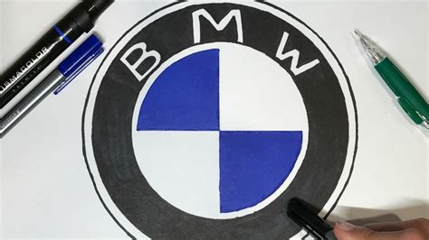 How to Draw the BMW Logo | Logo Drawing - YouTube