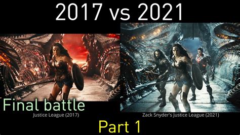 Justice League 2017 Vs 2021 Final Battle And Defeat Of Steppenwolf