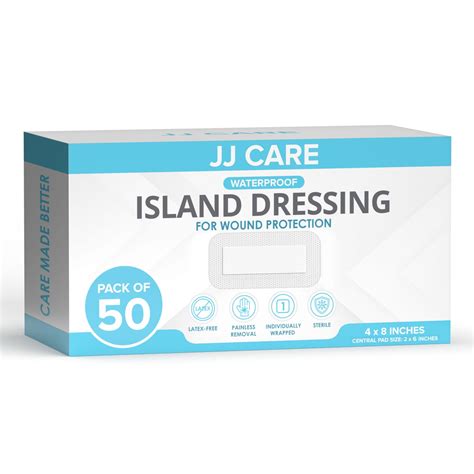 Jj Care Sterile Island Wound Dressings X Non Stick Surgical Film