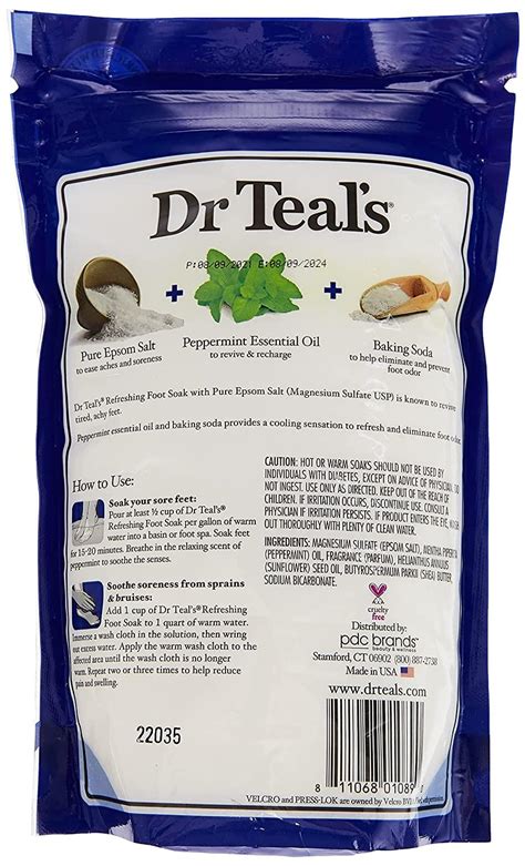 Dr Teal S Cooling Peppermint Epsom Salt Foot Soak 32oz