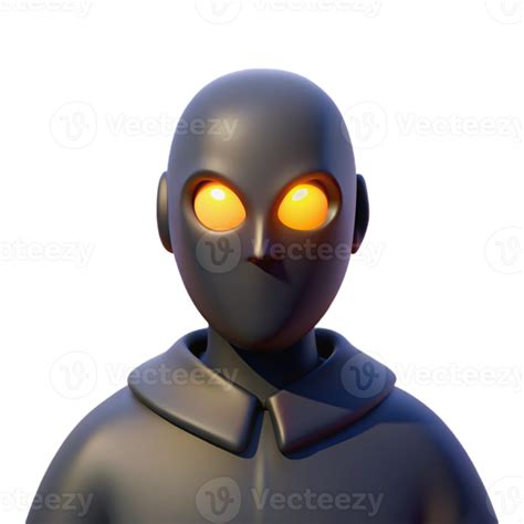 mysterious figure  glowing eyes  png