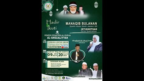 Live Manaqib Tuan Syeikh Abdul Qadir Al Jaelani Q S Ta Lim