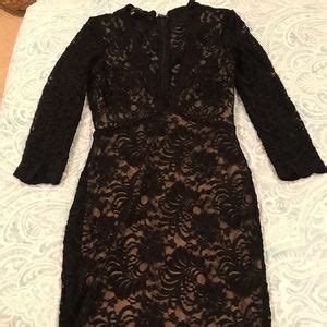 Bebe Dresses Peekaboo Bra Nude Floral Lace Print Dress Xs Poshmark