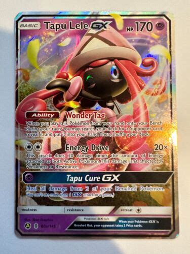 Tapu Lele Gx A Alternate Art Rare Pokemon Tcg Guardians Rising Ebay