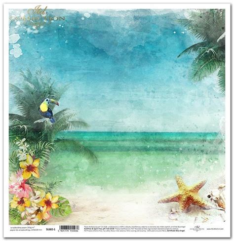 Papier Scrapbooking Sl Seria Tropical Dreams Tropikalna Pla A