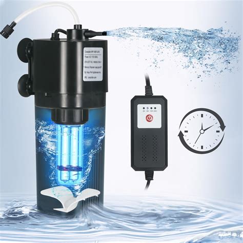 Aquarium U-V Filter for 10-40 gal, 132 GPH Swirl Turbo Design