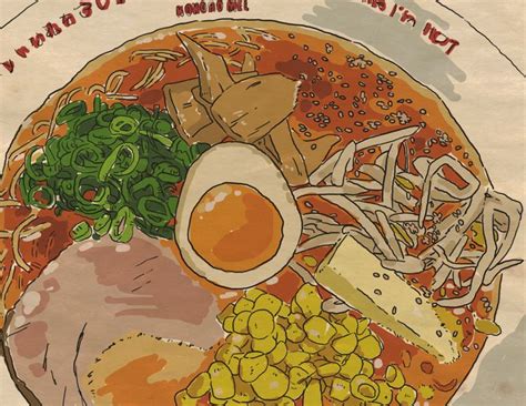 Tonkotsu Ramen Illustration Food Illustration Design Food Drawing