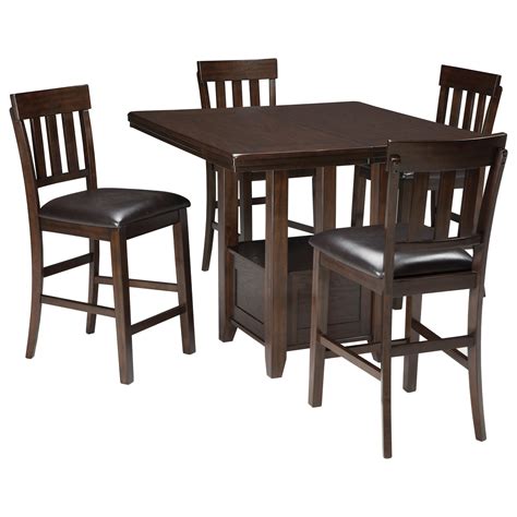 Ashley Signature Design Haddigan 5 Piece Dining Room Counter Extension