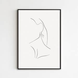 Drawing Illustration Minimal Art Gallery Wall Sketch Naked Man Line