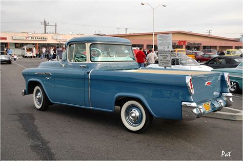 1956 Chevrolet 3100 Cameo Fleetside Pickup Blue Rvl Pat D