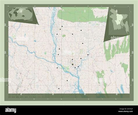 Dhaka Division Of Bangladesh Open Street Map Locations Of Major