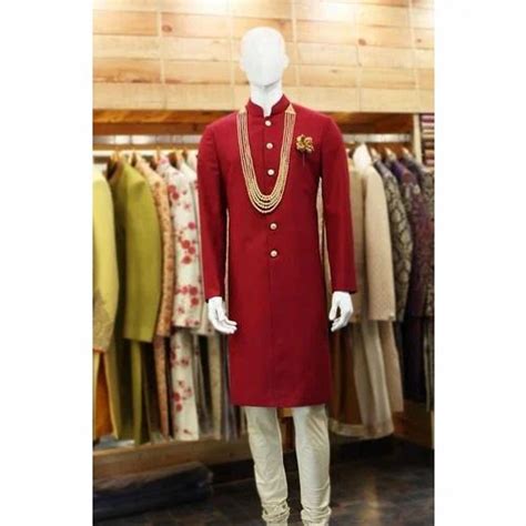 Wedding Silk Mens Red Designer Sherwani At Rs 25000 Piece In New Delhi