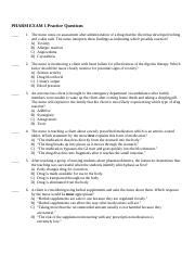 Pharm Exam Study Questions Rtf Pharm Exam Practice Questions