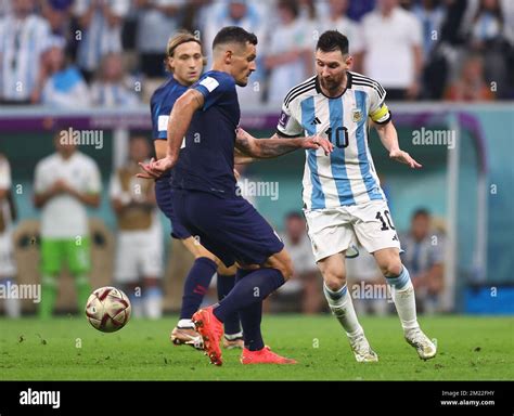 Doha Qatar 13th December 2022 Dejan Lovren Of Croatia And Lionel