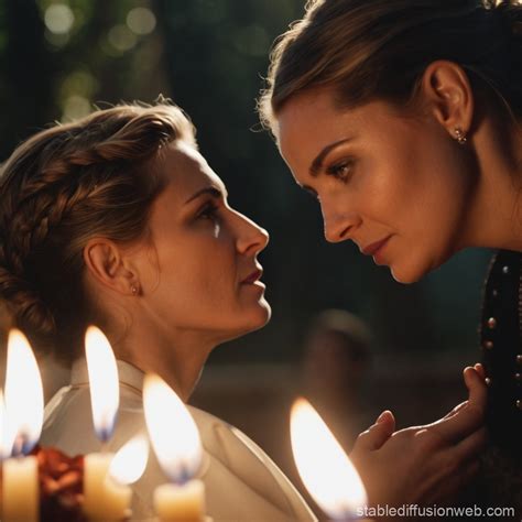 Lesbian Woman Defeats Male God Stable Diffusion Online