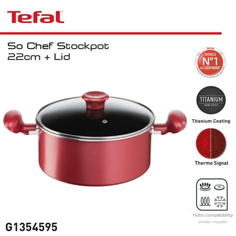 Tefal So Chef Stockpot Panci Cm Lid Shopee Indonesia