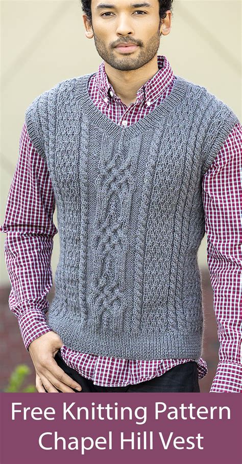 Man Wearing Pullover Cable Vest Over Checked Shirt Knitting Books Sweater Knitting Patterns