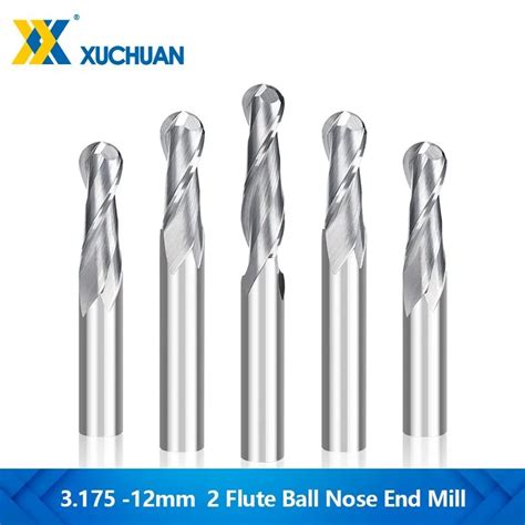 Flute Ball Nose End Mill Mm Shank Cnc Engraving Bit