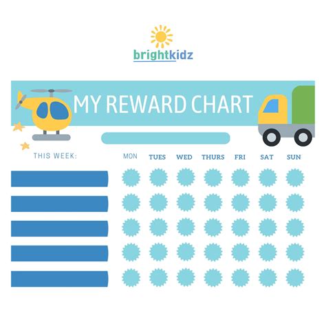 Reward Chart for Kids, Kids Reward Chart, Kids Rewards, Reward Chart ...