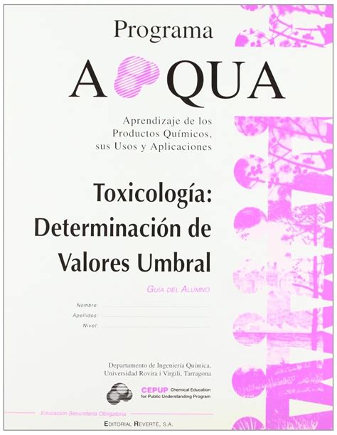 Toxicología Determinación De Valores Umbral Guía Del Alumno 5