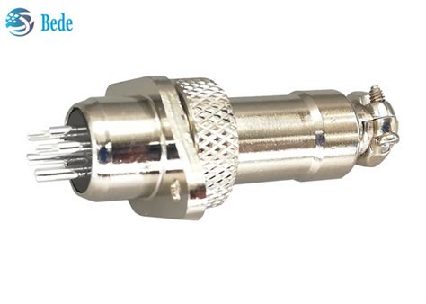 Zinc Alloy Pin Gx Aviation Connector With Square Flange Male And