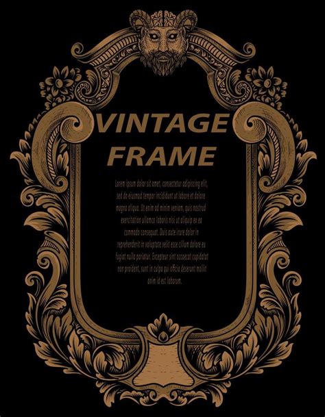 Cadres Vintage De Style Antique Baroque Gravure Ornement De Cadres