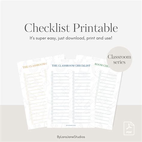 Blank Klassenzimmer Checkliste Printable Bundle Farben A Etsy De