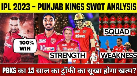 IPL 2023 Punjab Kings SWOT Analysis PBKS Strength Weakness