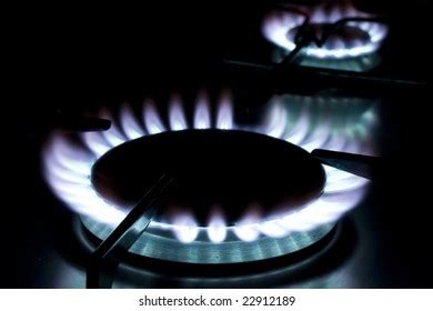 Natural Gas Burning Blue Flames On Stock Photo Shutterstock