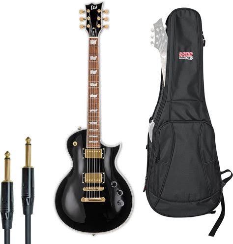 ESP LTD EC-256BLK Electric Guitar Black + Gator Gig Bag Backpack Bag ...