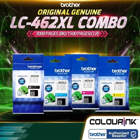 Brother LC462XL Cyan Magenta Yellow Black Original Ink Cartridge MFC