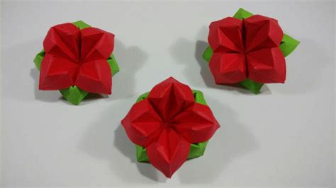 How To Make An Easy Origami Flower Youtube