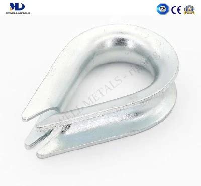 Electric Galvanized Or Hot Dipped Galv DIN B Carbon Steel Wire Rope Fitting Thimble China