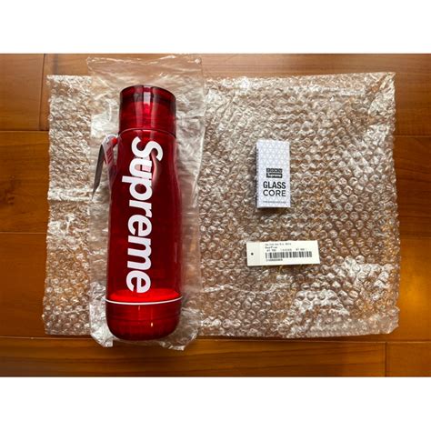 日本公司貨 Supreme Zoku Glass Core Bottle 16oz 紅色 冷水壺 水壺 隨身瓶 蝦皮購物