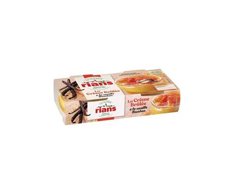 La crème brûlée Rians à la vanille Bourbon Le 2ème à moins 50 Monoprix